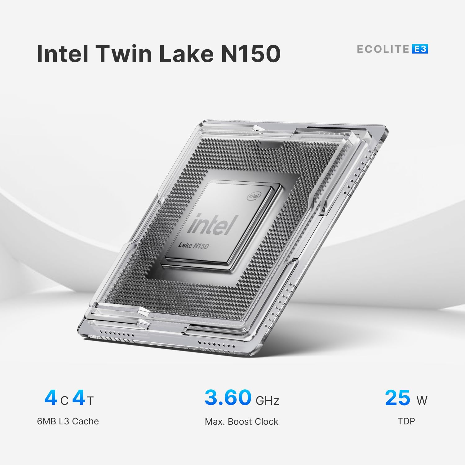 ミニPC BOSGAME ECOLITE Series E3 Mini PC N150 BOSGAME Mini PC E3, Intel Twin Lake N150 Mini Computers 16GB DDR4